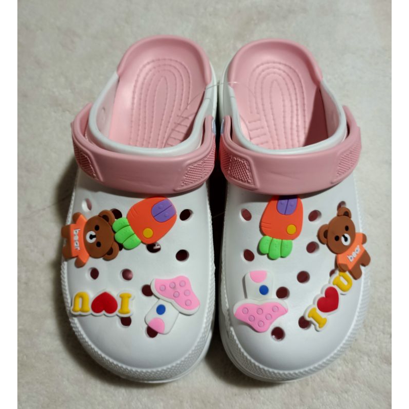 Dép sục nữ cao 6cm ,gắn kèm 8 sticker siêu xinh