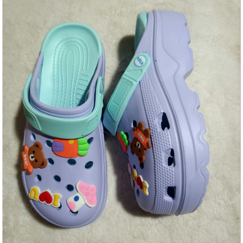 Dép sục nữ cao 6cm ,gắn kèm 8 sticker siêu xinh
