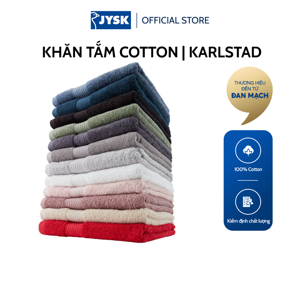 Khăn tắm cotton | JYSK Karlstad | 40x60cm | Nhiều màu