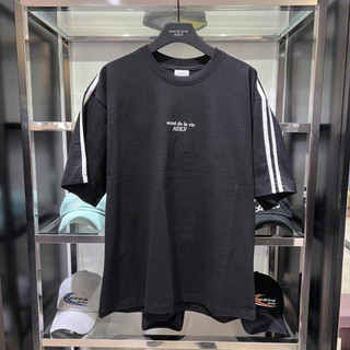 ÁO TEE ADLV BASIC ĐEN 2 SỌC CHÍNH HÃNG UNISEX