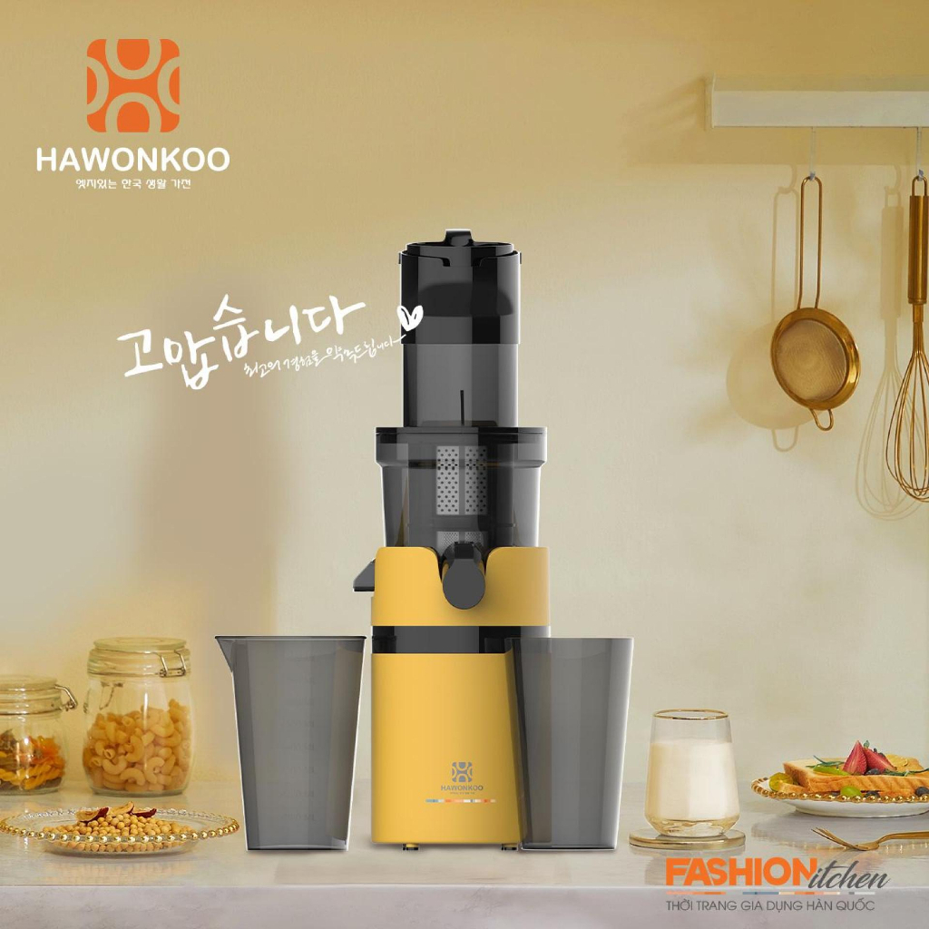 Máy Ép Chậm Hawonkoo SJH-002, Công Suất 200W, Ép Kiệt Bã - Bảo Hành Chính Hãng 12 Tháng