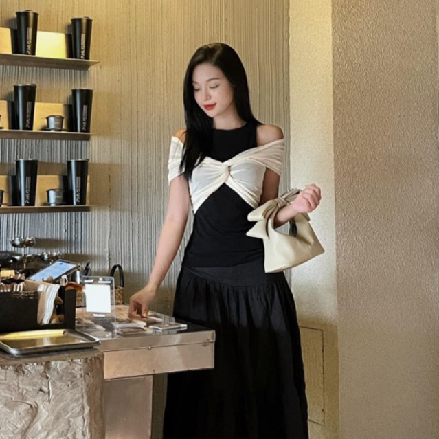 Túi Chow bag Hérisson màu kem + nơ kem bản xách tay