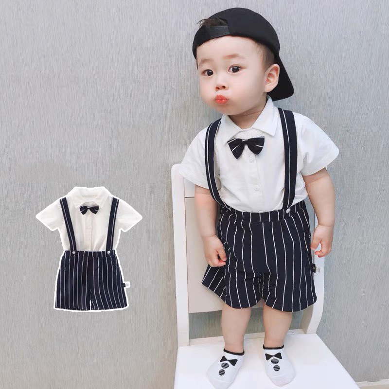 [SET BÉ TRAI] Bộ công tử mặc sinh nhật tặng kèm nơ cho né trai (8-18kg)