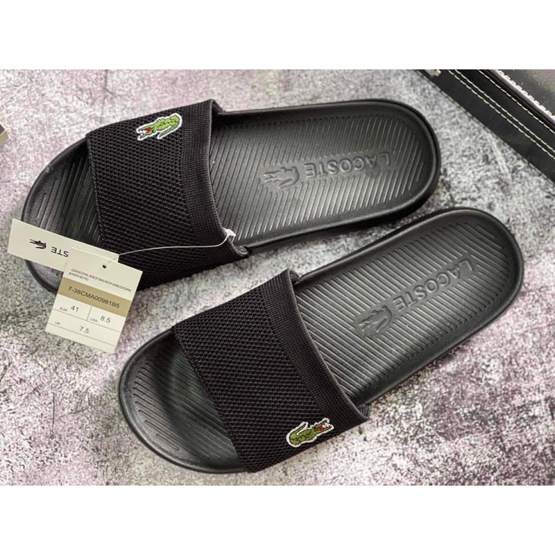 Dép quai ngang lacosteHomme Croco