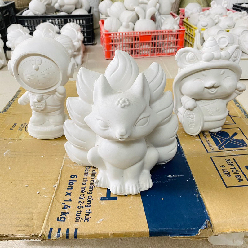 TƯỢNG THẠCH CAO TÔ MÀU - Combo 3 Tượng giá siêu rẻ - Tượng Mẫu Hot