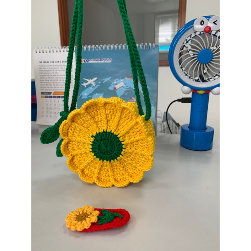 túi hoa len handmade