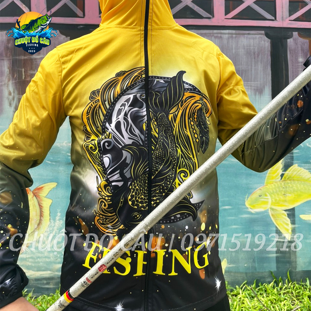 Áo khoác câu cá chống nắng KIM NGƯ vải mát