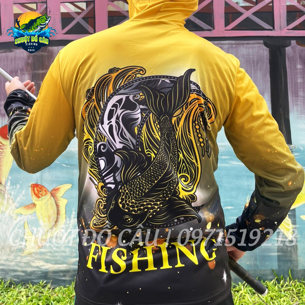 Áo khoác câu cá chống nắng KIM NGƯ vải mát