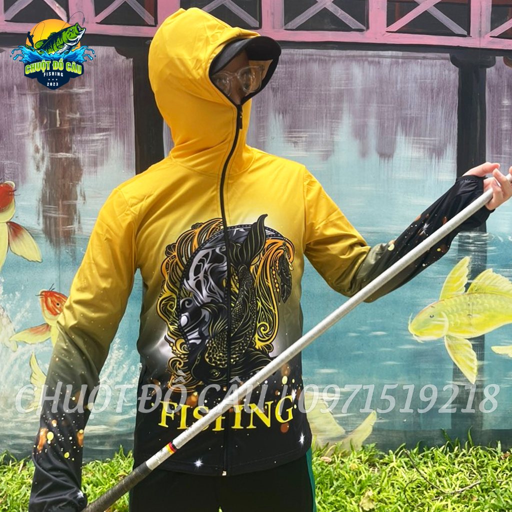 Áo khoác câu cá chống nắng KIM NGƯ vải mát