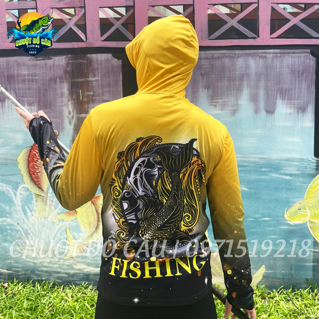 Áo khoác câu cá chống nắng KIM NGƯ vải mát