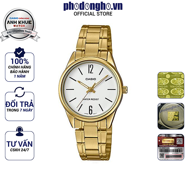 Đồng hồ nữ dây kim loại Casio Anh Khuê LTP-V005G-7BUDF