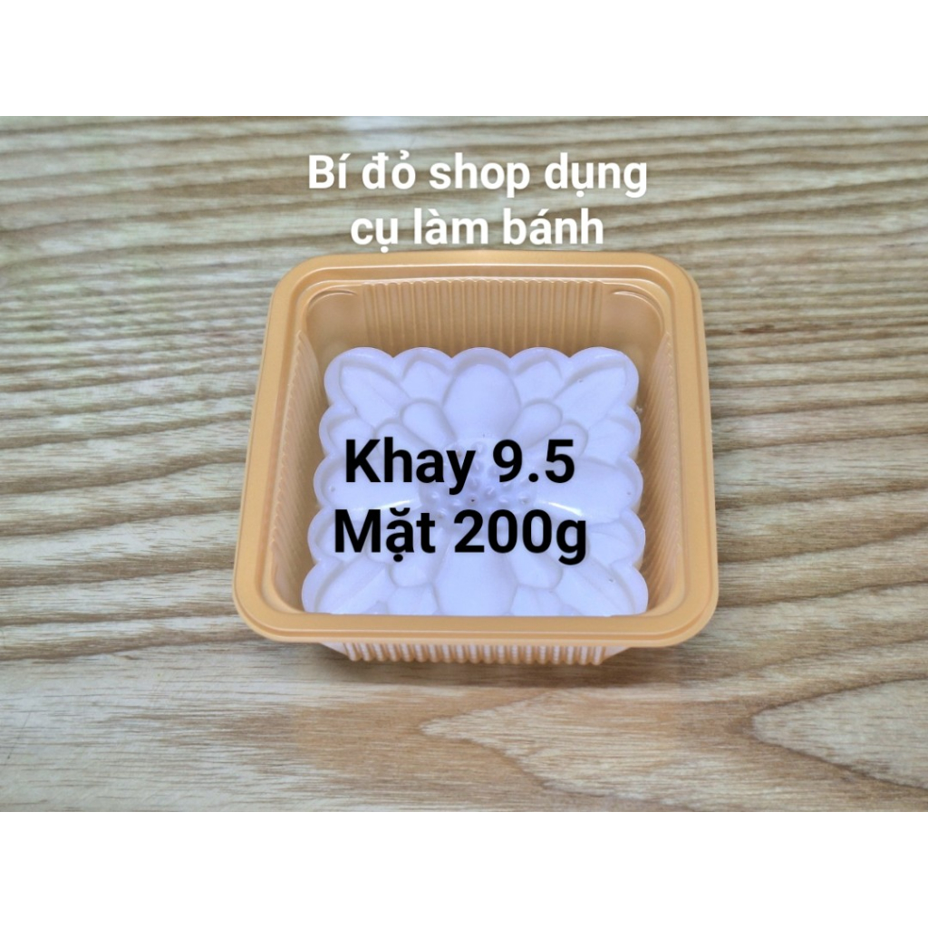Size 150g 180g 200g - COMBO 50 TÚI hàn miệng + 50 Khay VÀNG PP size 9.5 đựng bánh trung thu 150g