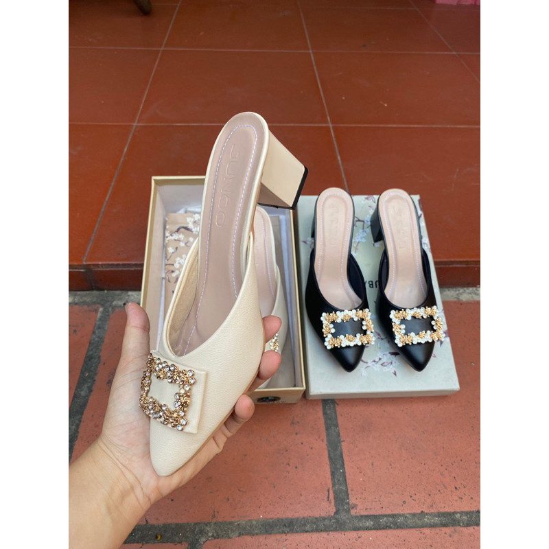 Sục cao gót 5p da mờ đế trụ