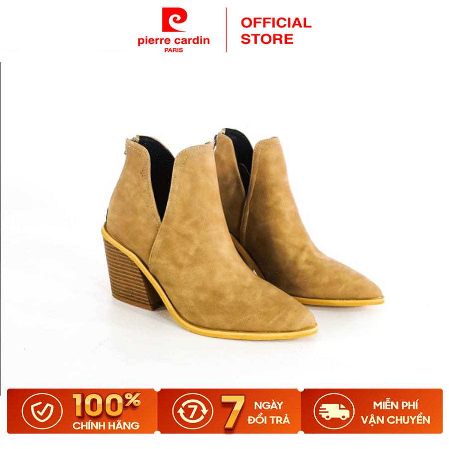 Giày boots nữ Pierre Cardin thời trang, màu vàng gold PCWFWS 205