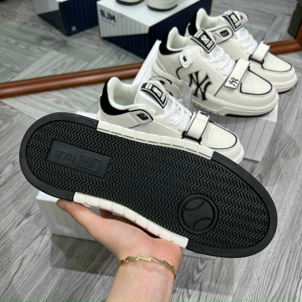 Giày Thể Thao MLB Chunky Liner Mid Monogram Đen Trắng Hót Trend 2023 Full Box Bill