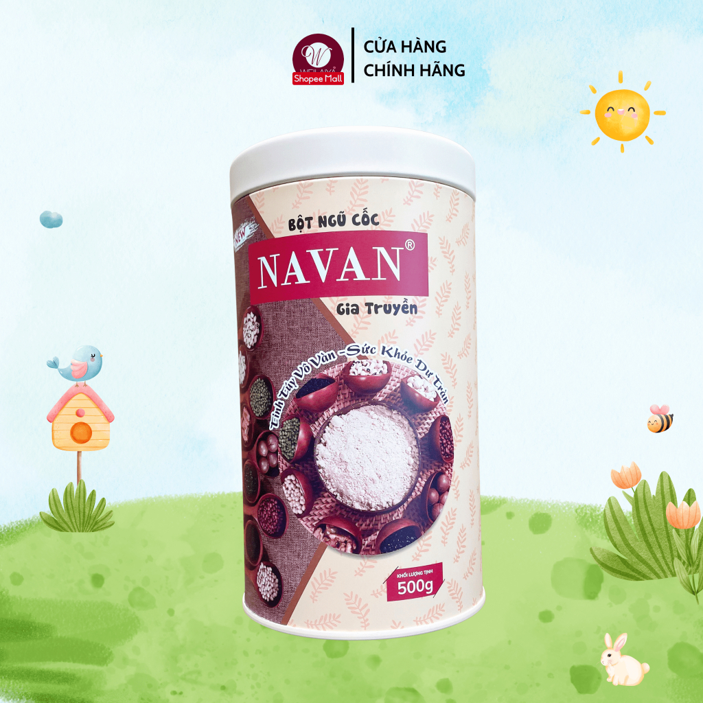 Ngũ cốc Navan mẫu mới nhất giúp lợi sữa, cung cấp dinh dưỡng cần thiết (Túi 800g và Hộp 500g)