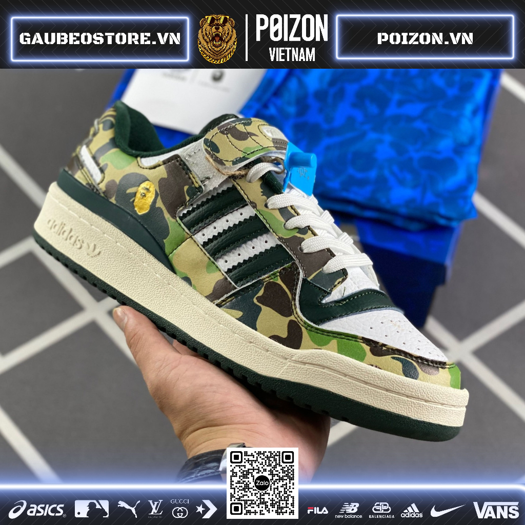 Giày Best Original Quality *like*auth like*authentic Sneaker *_Bape x Adidas Forum 84 Low OG_* ID4772