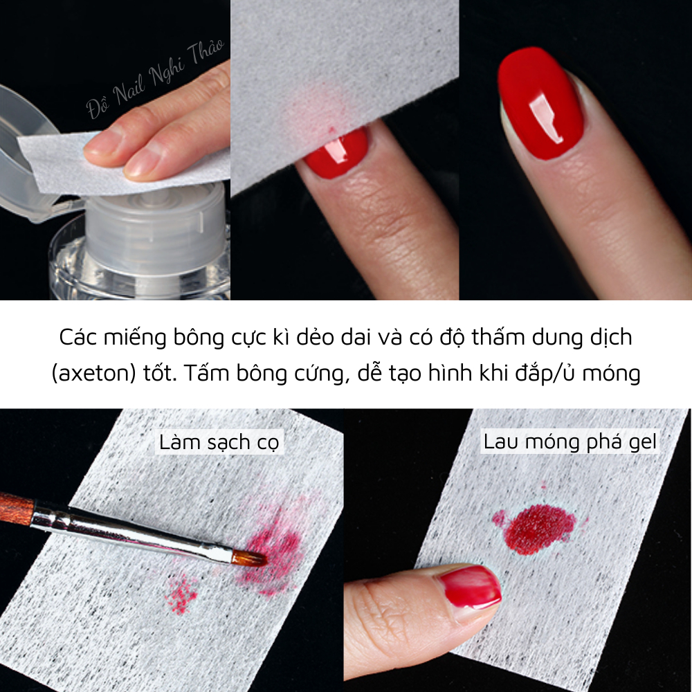 Giấy lau gel nail không xù JELIVA