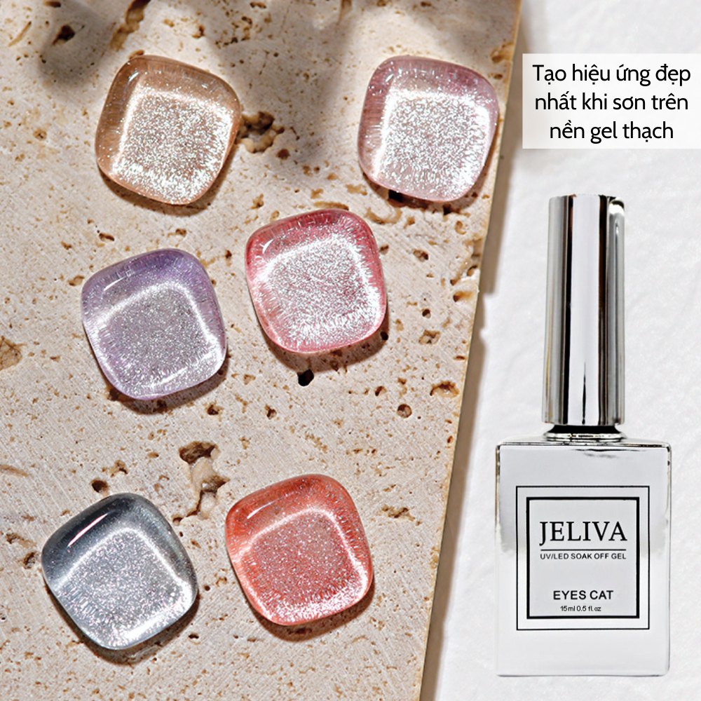 Sơn mắt mèo kim cương bạc JELIVA 15ml