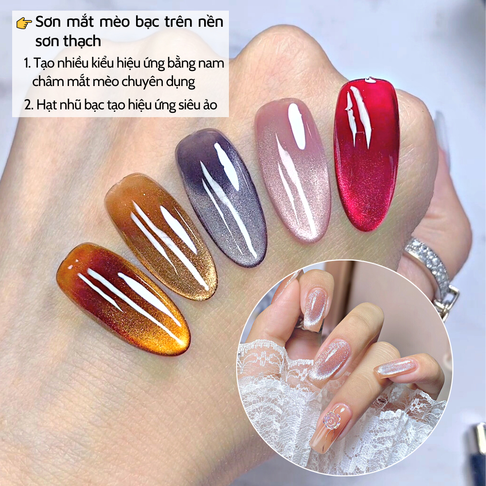 Sơn mắt mèo kim cương bạc JELIVA 15ml