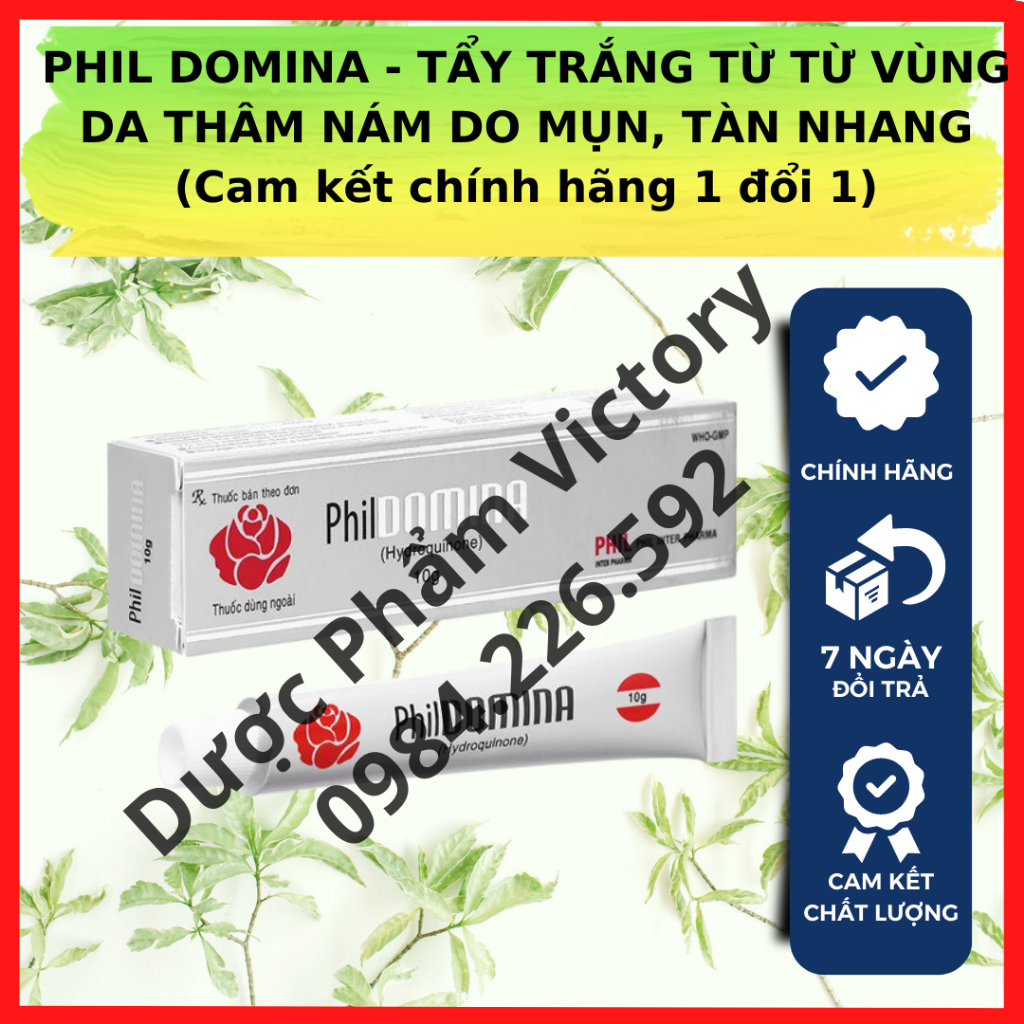 PHIL DOMINA - TẨY TRẮNG TỪ TỪ VÙNG DA THÂM NÁM DO MỤN, TÀN NHANG