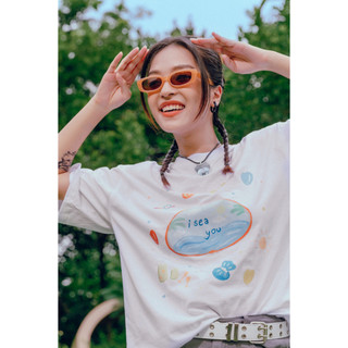 Áo phông tay lỡ form rộng Unisex Thun Nam Nữ SEAWORLD Cao Cấp Local Brand Mi Midori