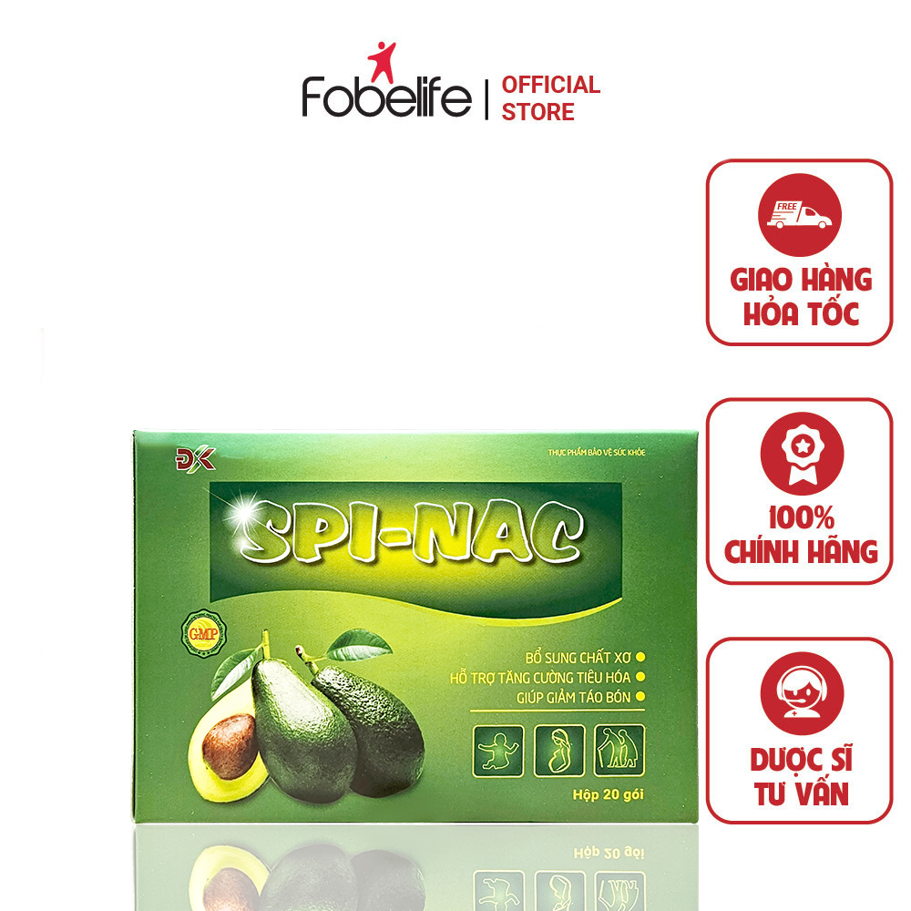 Gói Uống Spi-Nac Fobe Bổ Sung Chất Xơ, Giảm Táo Bón, Hỗ Trợ Dạ Dày Các Triệu Chứng Khó Tiêu, Đầy Bụng Cho Trẻ Từ 1 Tuổi