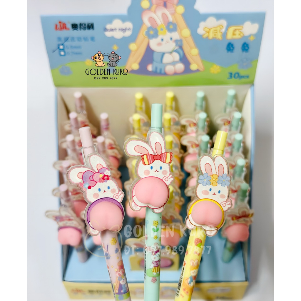 Bút Chì Bấm Thỏ Kèm Mông Mochi Cute