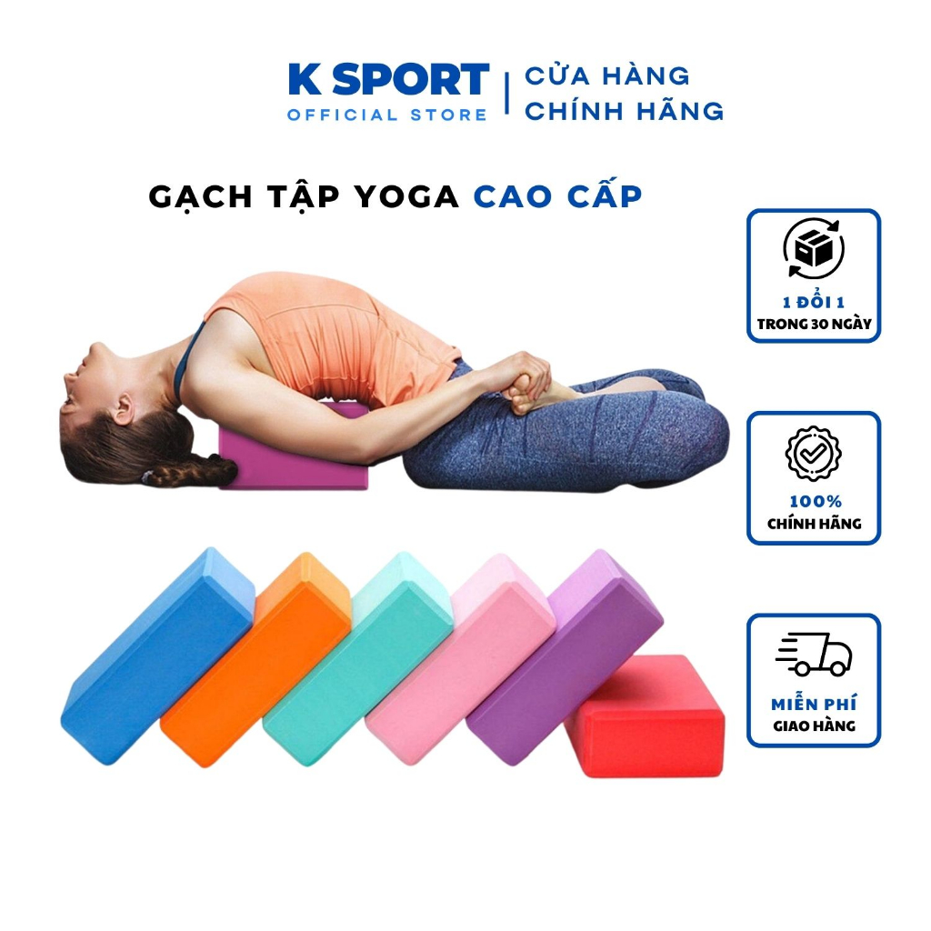 Gạch Tập Yoga, Gối Tập Yoga Xốp Cao Cấp Eva Cứng Gấp 3 Lần Loại Gạch Tập Thông Thường Yoga Blocks
