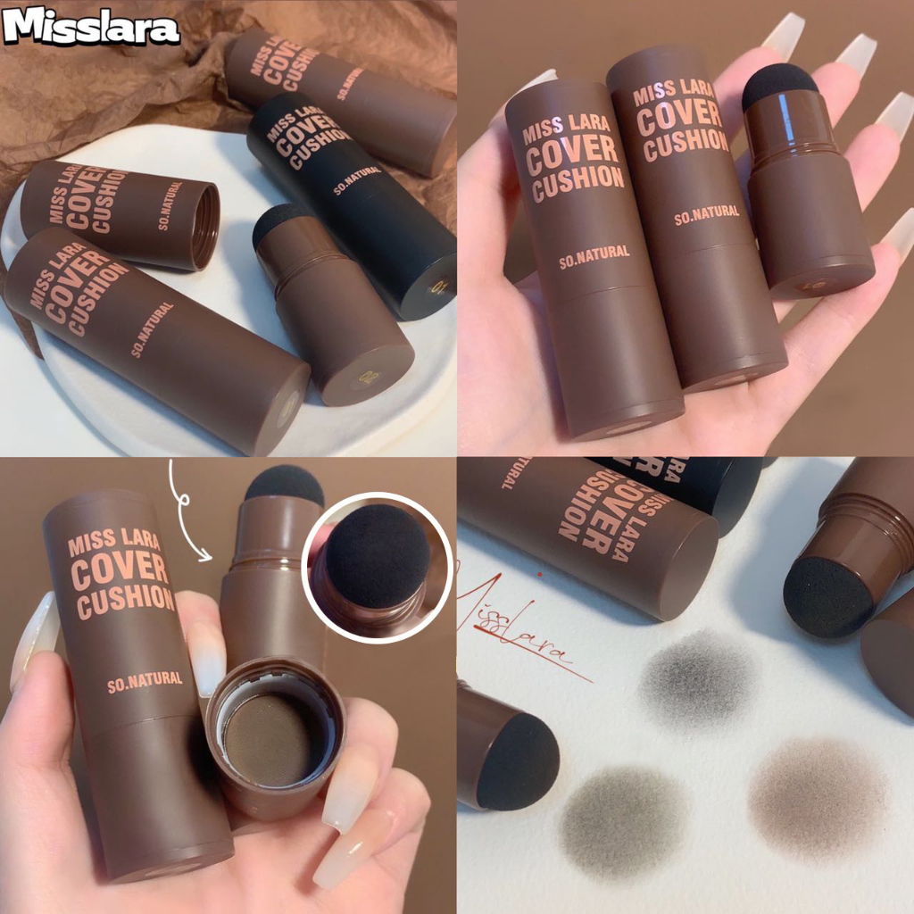 Phấn mịn che hói tóc phủ bột chân mày tặng kèm khung chân mày Miss Lara