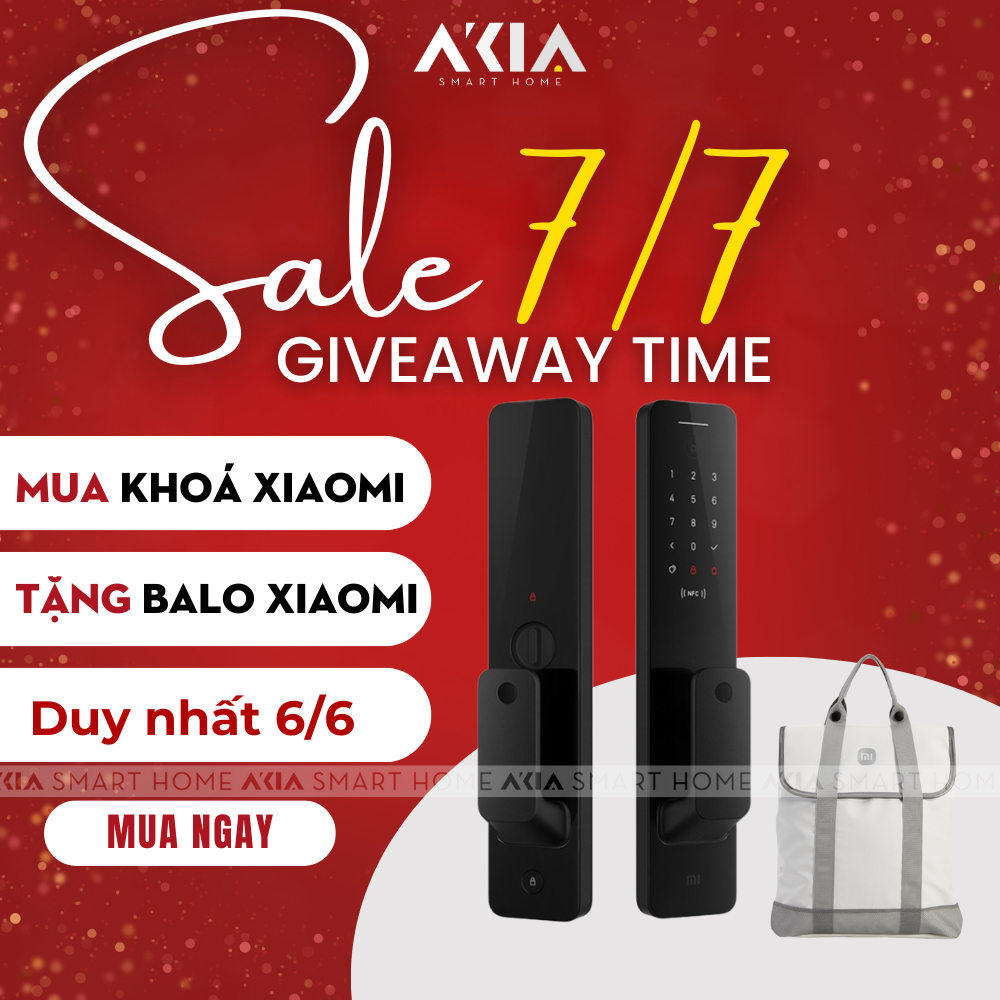 Khóa vân tay Xiaomi Smart Door Lock Push and Pull Automatic - Thân khóa tự động, 7 cách mở cửa, kết nối Homekit, Mihome