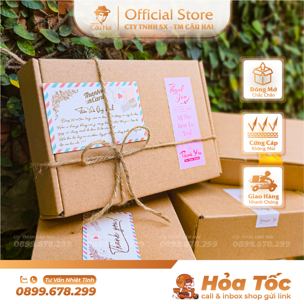 Hộp carton đựng phụ kiện, hộp quà tặng nhiều size giá xưởng