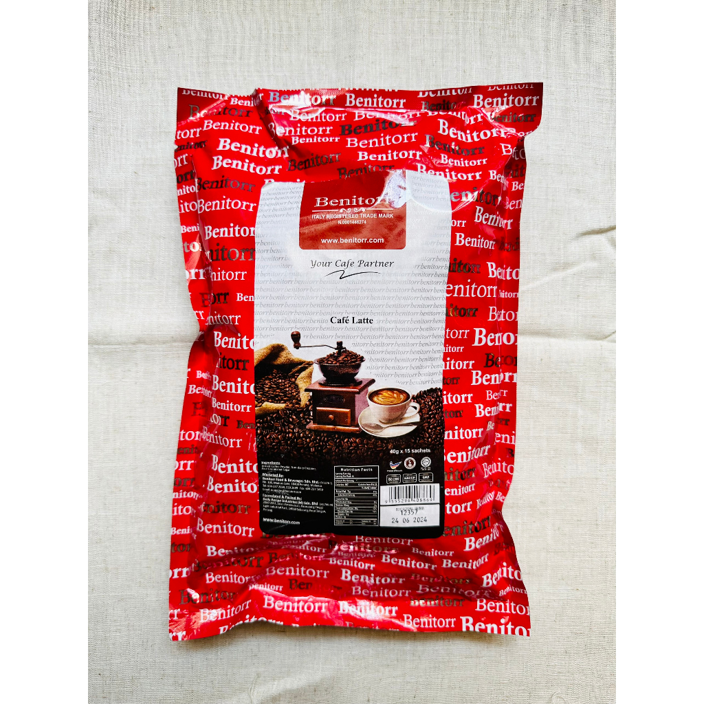 Cà phê hoà tan 3in1 cao cấp Benitorr Coffee Tree, nhập khẩu trực tiếp Malaysia, 600g (40 gói x 15g/gói)