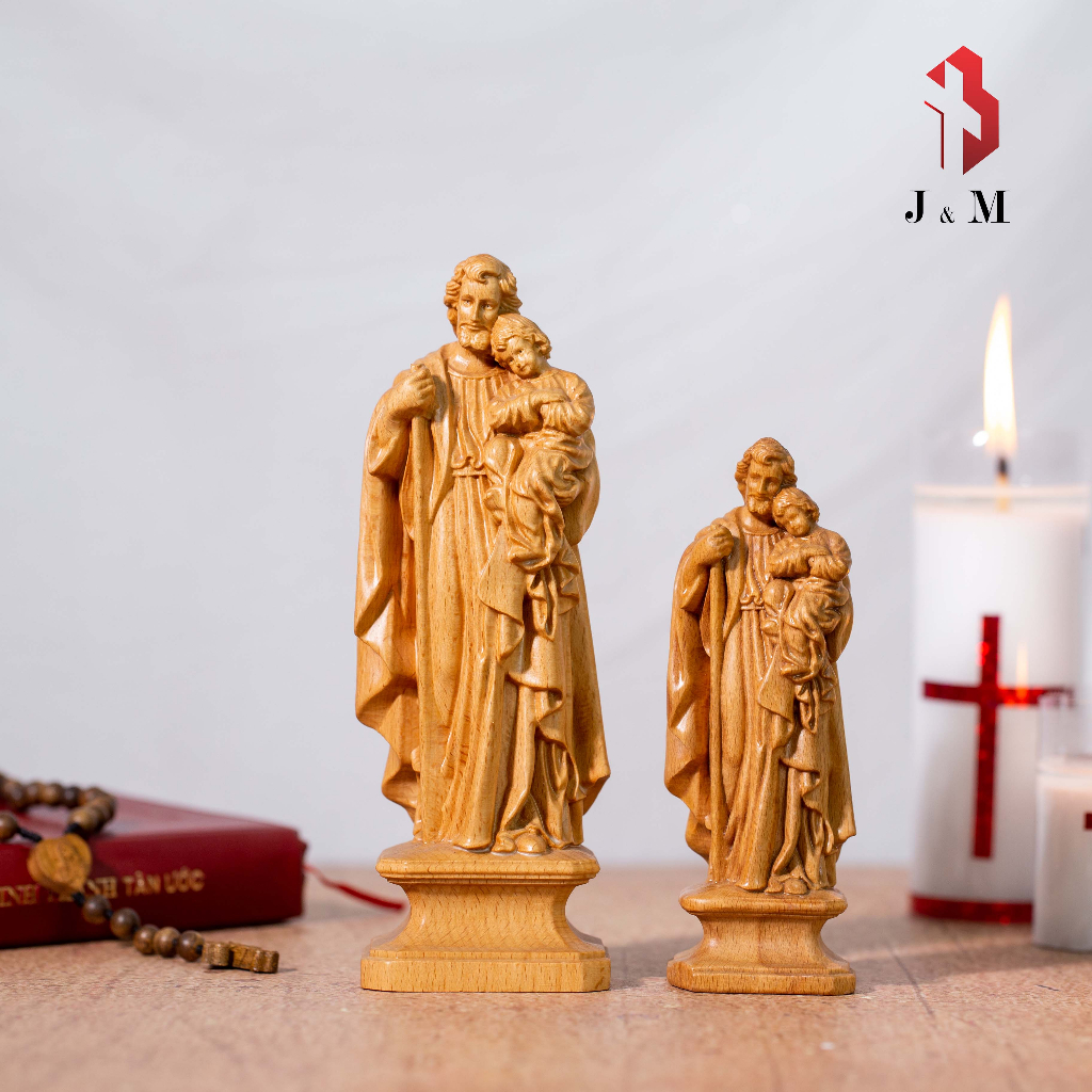 Tượng Thánh Giuse bế Chúa kích thước 15cm / 20cm