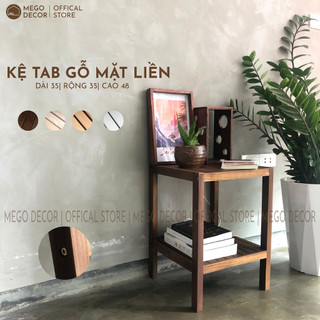 Kệ đầu giường đa năng mặt gỗ liền kệ tab gỗ sồi trang trí cao cấp tự lắp ráp