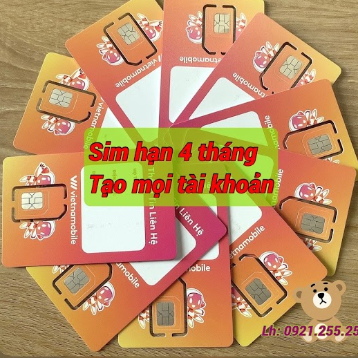 Sim dịch vụ Vietnamobile OTP tạo tài khoản - KHÔNG DATA Hạn 3 -4 tháng