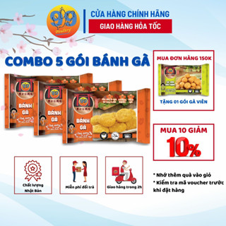 Combo 5 Gói Bánh Gà, Gà Rán Tẩm Bột Chiên Xù 99POULTRY Gói 300gr x 5 Gói