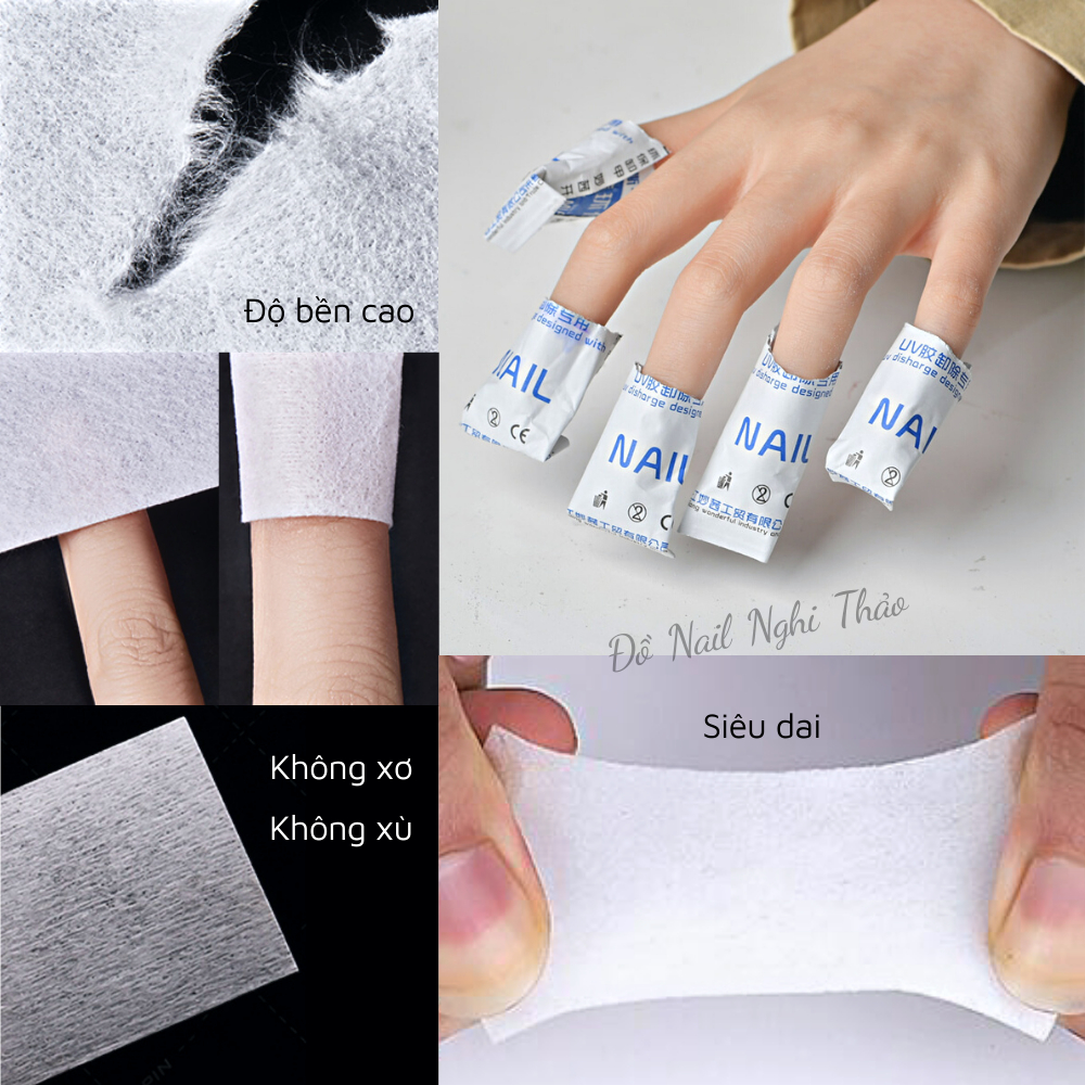 Giấy lau gel nail không xù NGHI THẢO