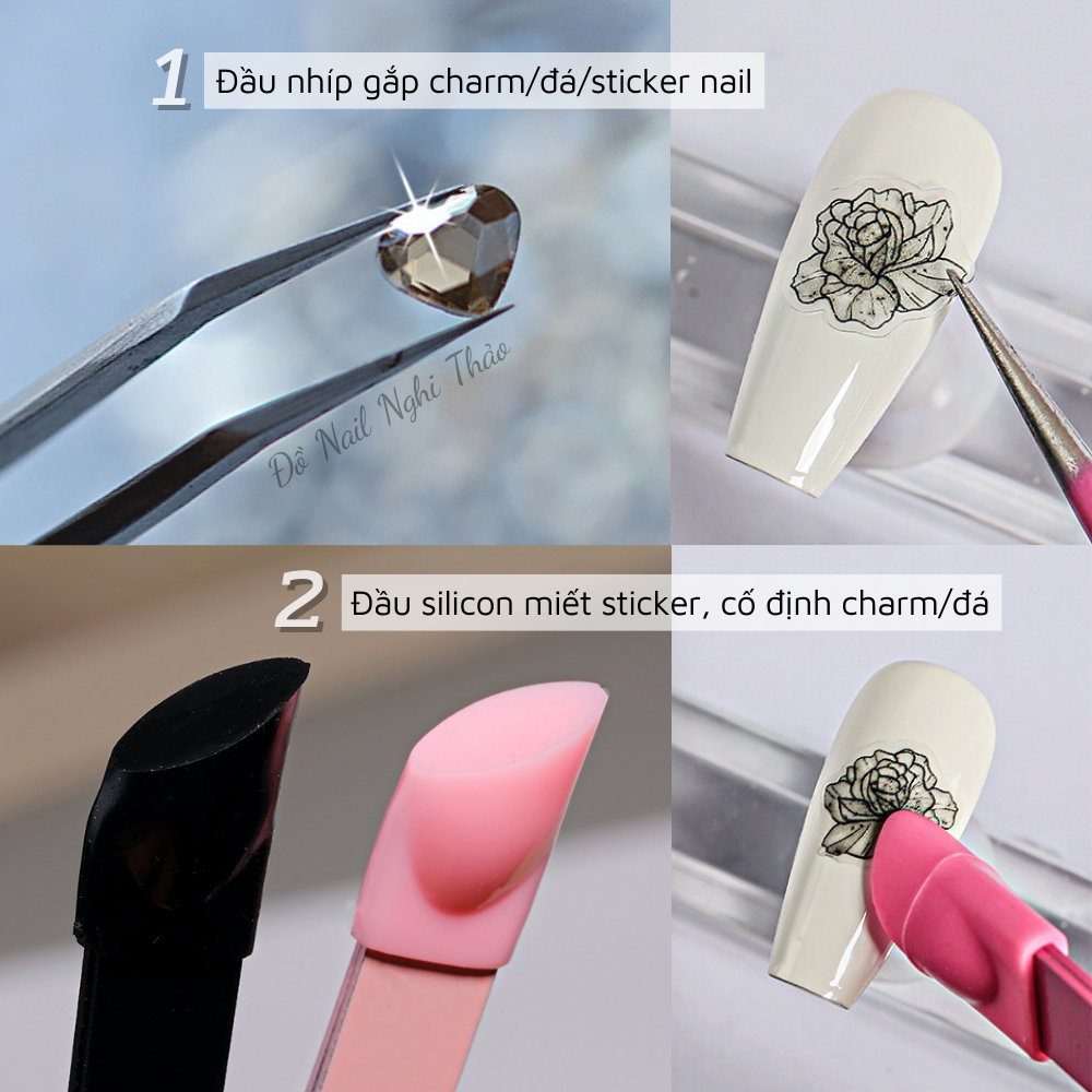 Nhíp gắp đá nail NGHI THẢO