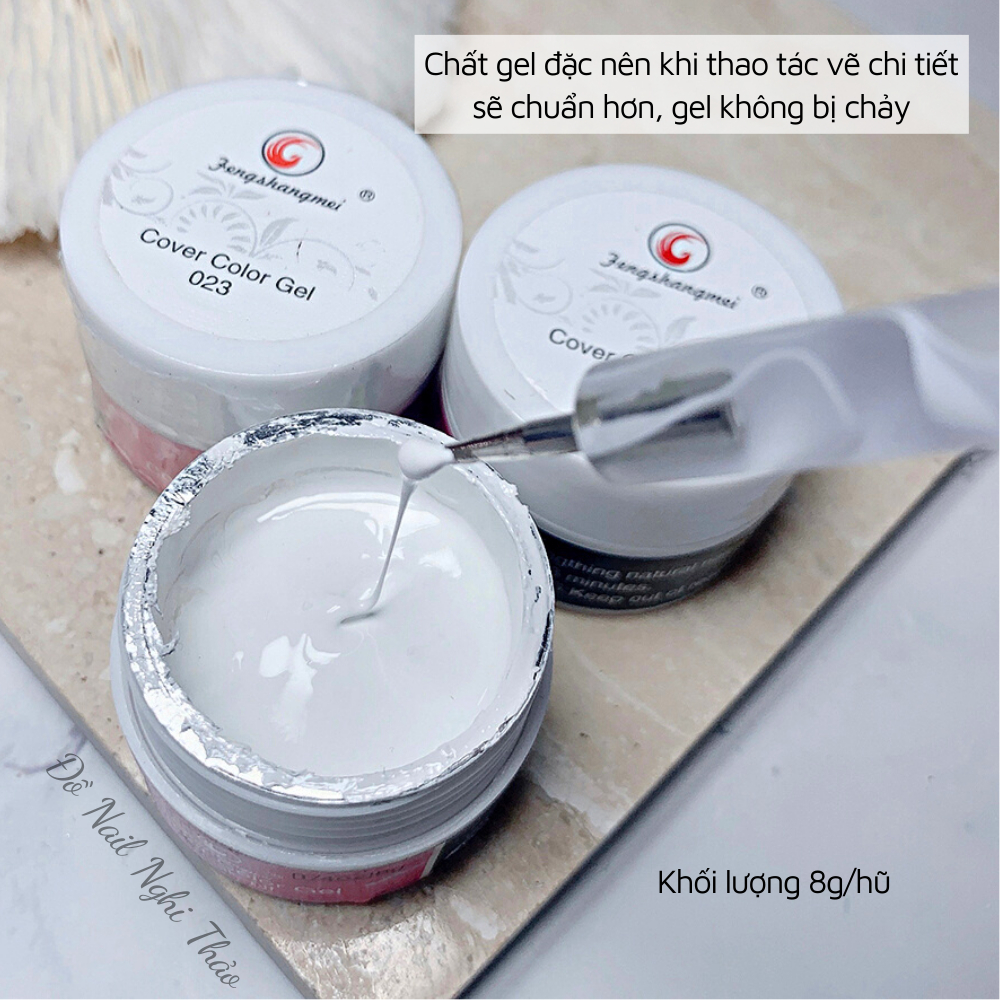 Gel vẽ nail trắng đen siêu đặc NGHI THẢO