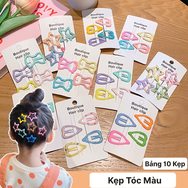 Bảng 10 Kẹp Tóc Màu Sắc Kẹo Ngọt Dễ Thương Cho Bé Gái MyBaby