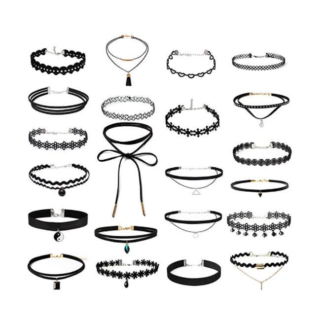 Set 3 Vòng Cổ Choker Dây Nhung Đen Phong Cách Hàn Quốc TeenGirl MyBaby