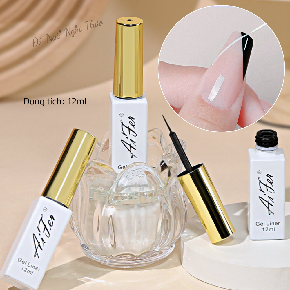 Sơn gel cọ nét nail NGHI THẢO , gel vẽ nét 12ml