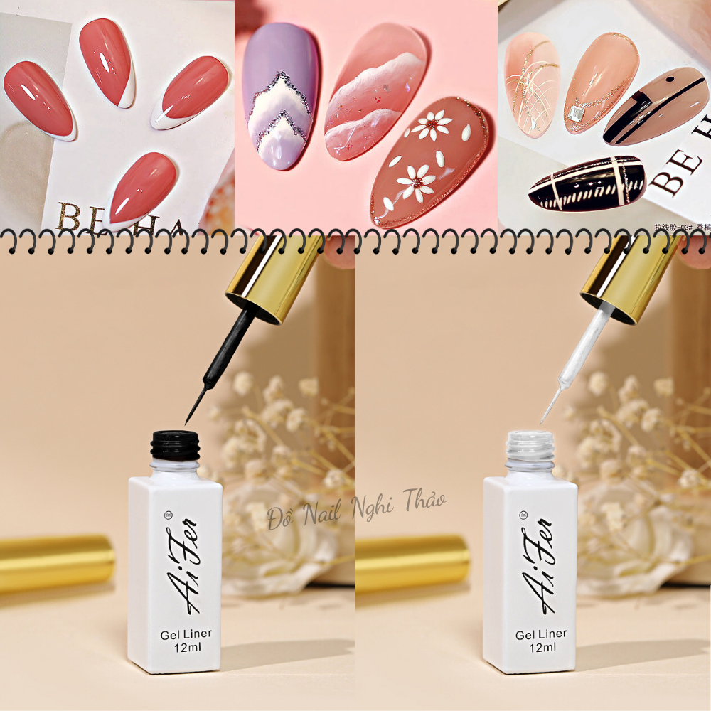 Sơn gel cọ nét nail NGHI THẢO , gel vẽ nét 12ml