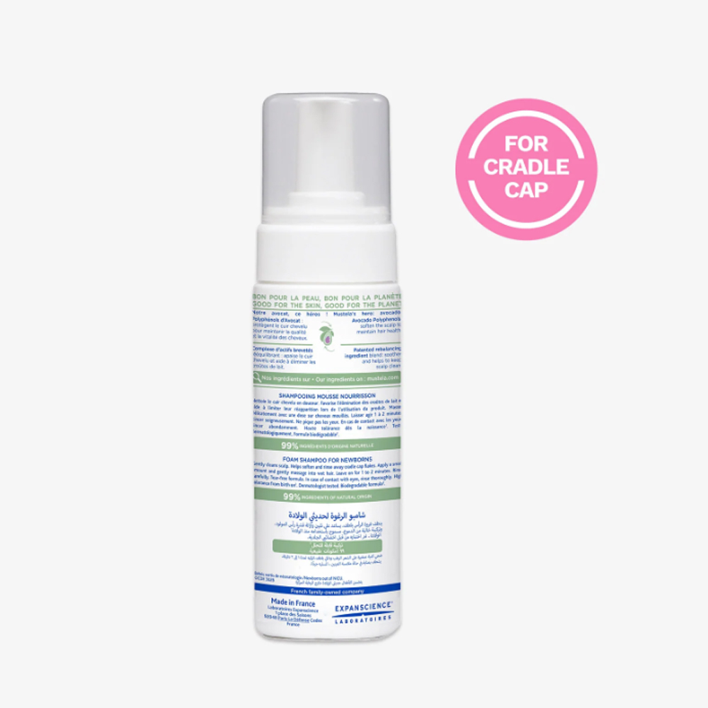 Dầu Gội Ngăn Ngừa Cứt Trâu Cho Trẻ Sơ Sinh & Em Bé Mustela 150ml