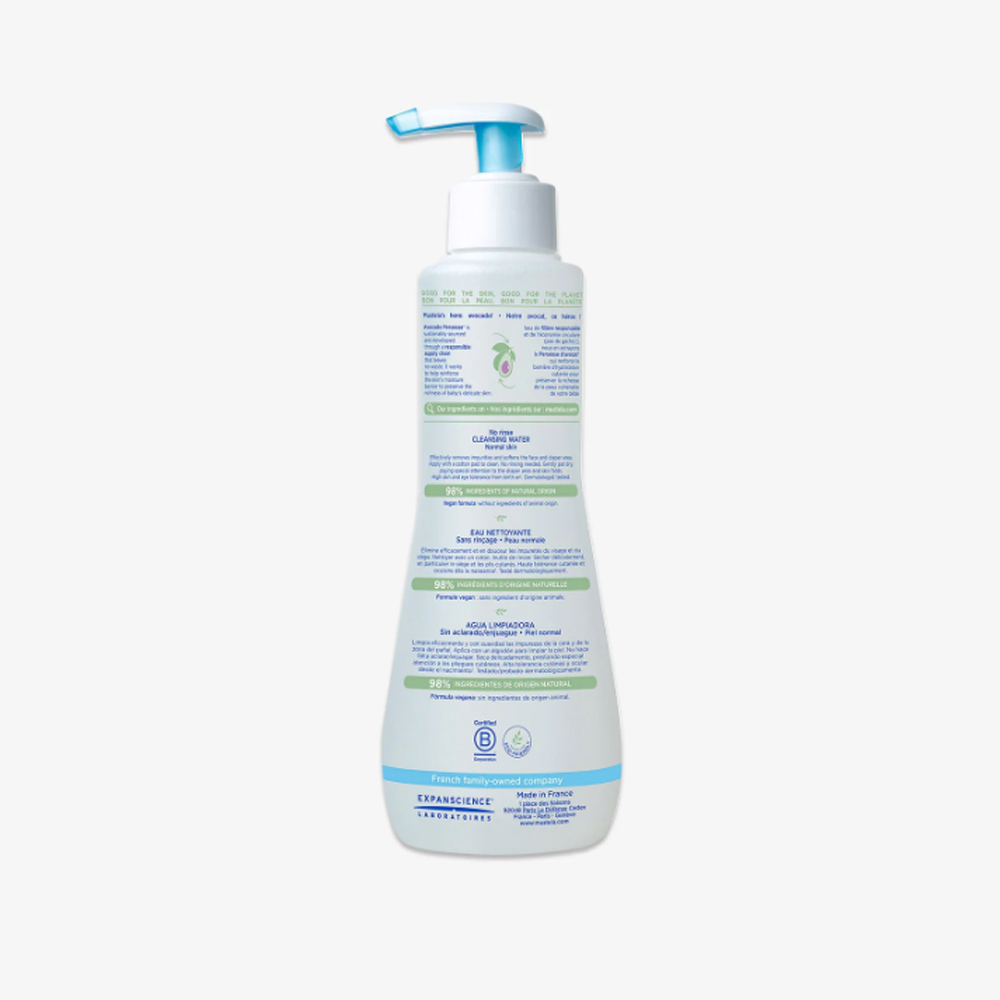 Nước Làm Sạch Mặt Và Cơ Thể Cho Trẻ Sơ Sinh & Em Bé Da Thường Mustela 300ml