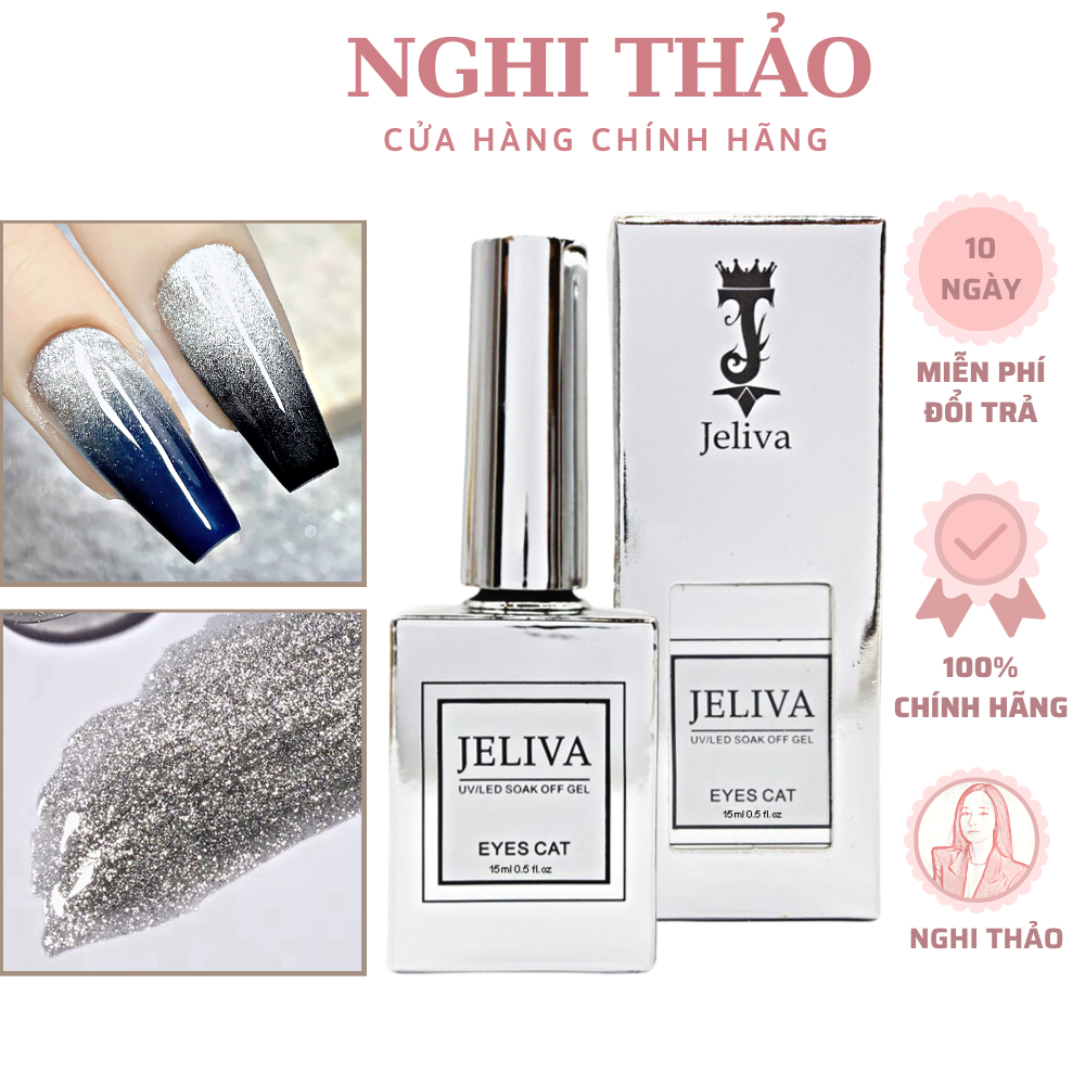 Sơn mắt mèo kim cương JELIVA  bạc 15ml