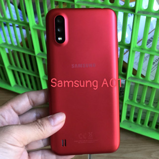 Bộ vỏ sườn Galaxy Samsung A01 zin (gồm lưng ,xườn ,nút bấm, kính camera)