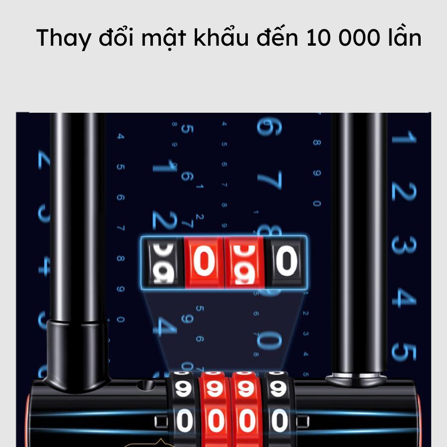 Khoá chữ U ZX4040 DAIYA SMART LOCK, khoá số thiết kế tinh tế mật mã 4 số siêu bền bỉ