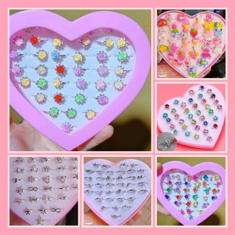 Sét 10 nhẫn cho bé nhiều hình xinh xắn